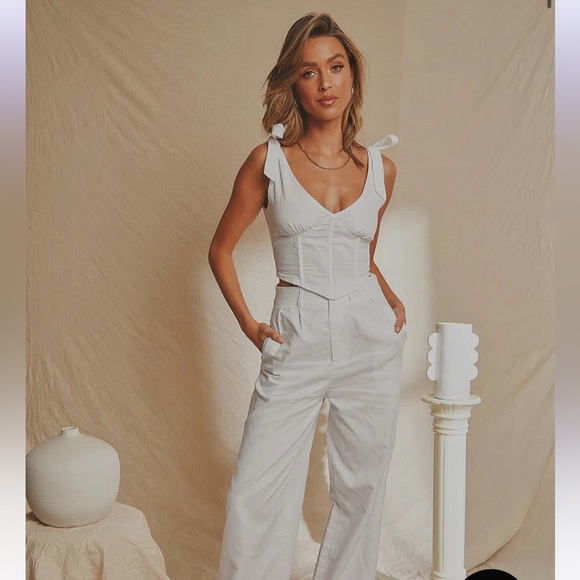 Pepper Mayo White Corset Top - Picture 3 of 6